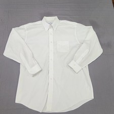 Brooks Brothers Madison Fit Dress Shirt Mens 17 35 White Non Iron Stretch