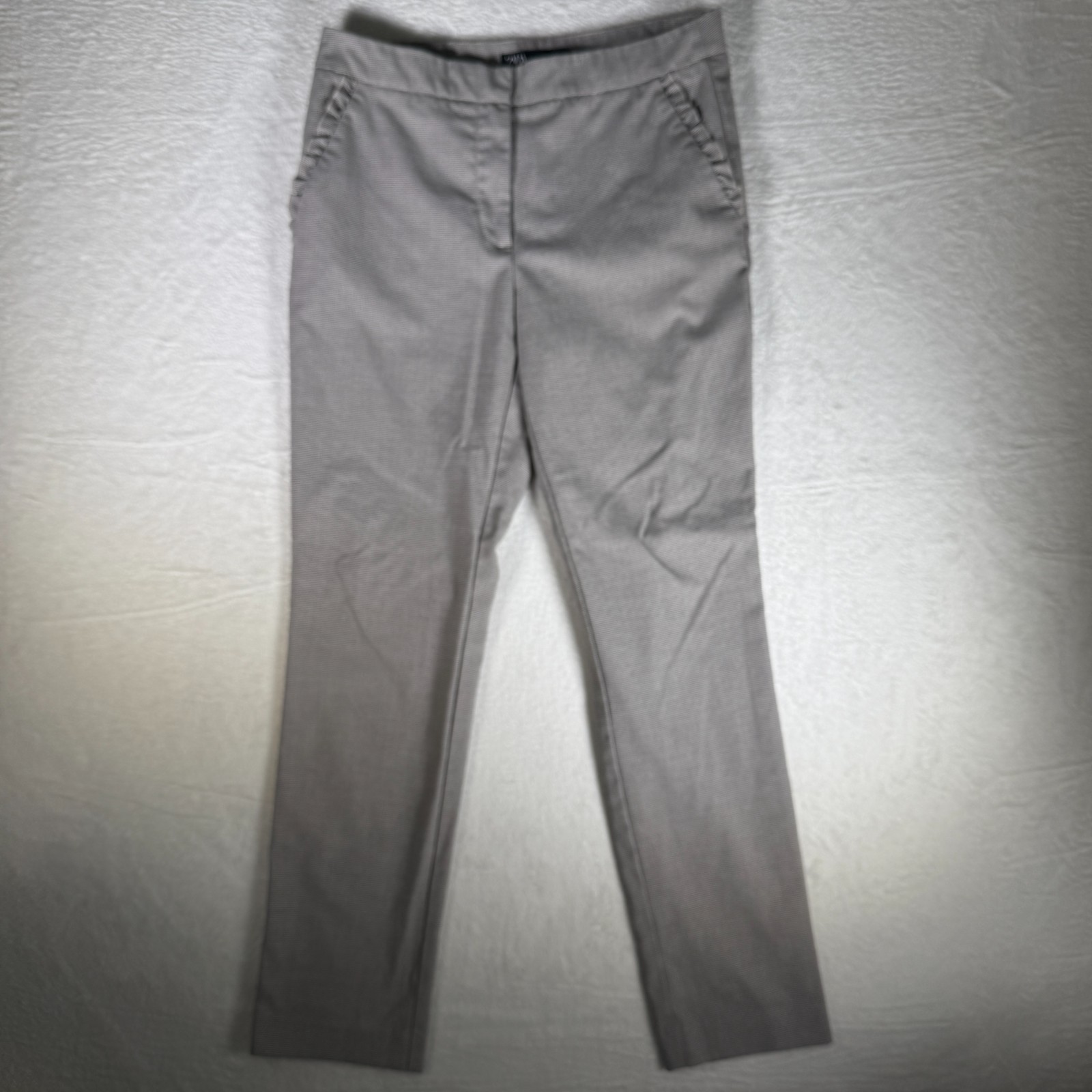 Zara Basic Collection Black White Houndstooth Ruf… - image 1