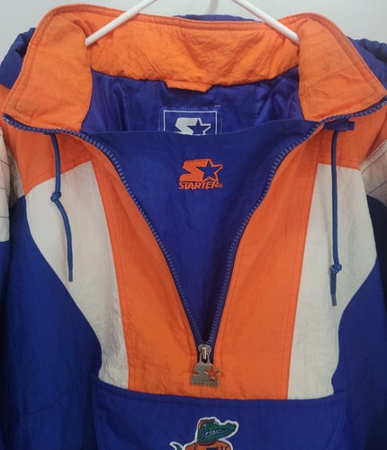 Vintage Florida Gators Starter Team Large Pullover Jacket Hood 1/2 Zip Pockets - Picture 10 of 13