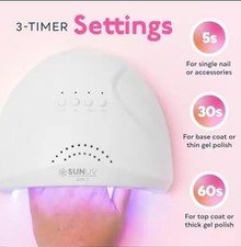 SUNUV UV LED Nail Lamp, Gel Light for Nail Polish UV Dryer 3 Timers SUNone white