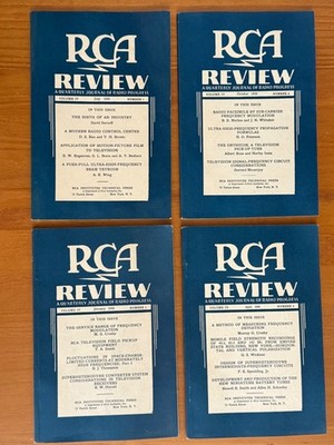 1939 RCA Review Journal Complete Year Vol IV (4) Radio Electronics RCA Vintage