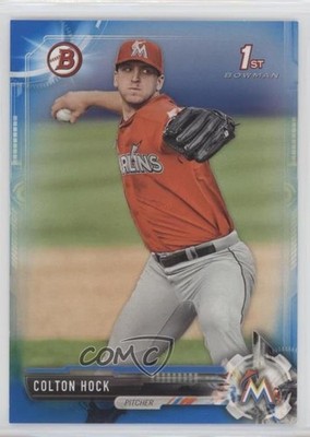 2017 Bowman Draft Blue 9/150 Colton Hock #BD-196 0q3