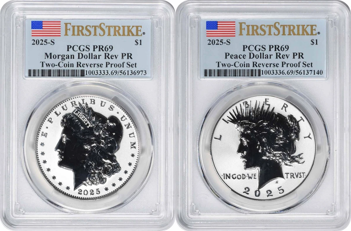 Silver Proof PCGS Certified PR 69 Graded US Dollar Coins for sale