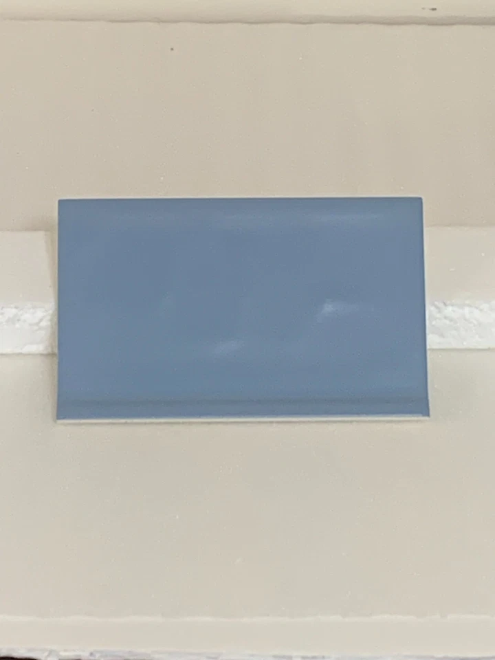 New Vtg Florida Ceramic Vermont Blue #566 Potters Touch Cove Base  4 " x  6 " - Image 2 of 4