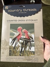 Country Threads Counted Cross Stitch Kit Perching Pair Galahs , Unused