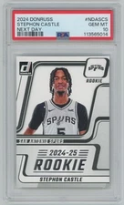 2024-25 Donruss Next Day Stephon Castle RC PSA 10 San Antonio Spurs #NDA-SCS