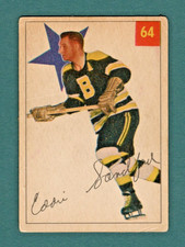 1954-55 Parkhurst #64 - Ed Sandford  - Boston Bruins  ** VG**