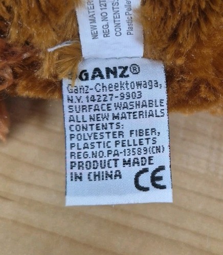 GANZ Webkinz Fox Plush No Code HM171 Red White Black 9" Stuffed Animal - Picture 12 of 13