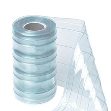 Plastic Vinyl Replacement Strip Curtain Door 6.8x7.5x0.08 Thick PVC Freezer