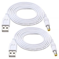 2 PCS USB to DC 5V Cable 1m for LED Strips & Small Devices