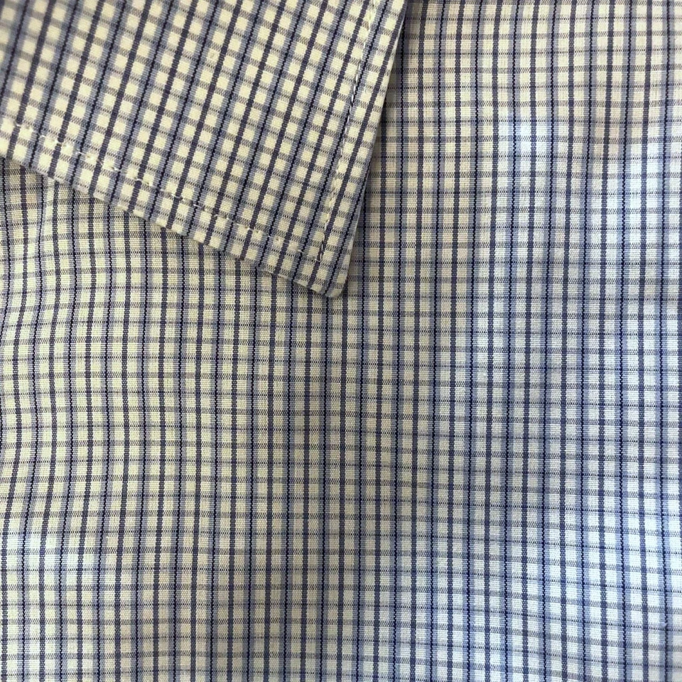 Joseph Abboud Мужская рубашка 16,5 32/33 синий белый чек хлопок длинным рукавом - Изображение 3 из 4