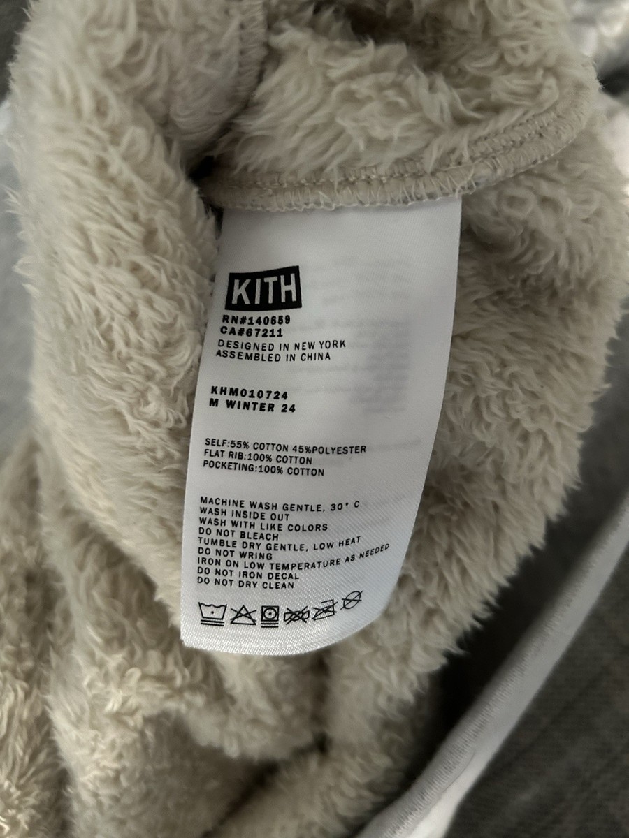 Kith Bonded Fleece Wyona Full Zip - Light Heather Grey | eBay