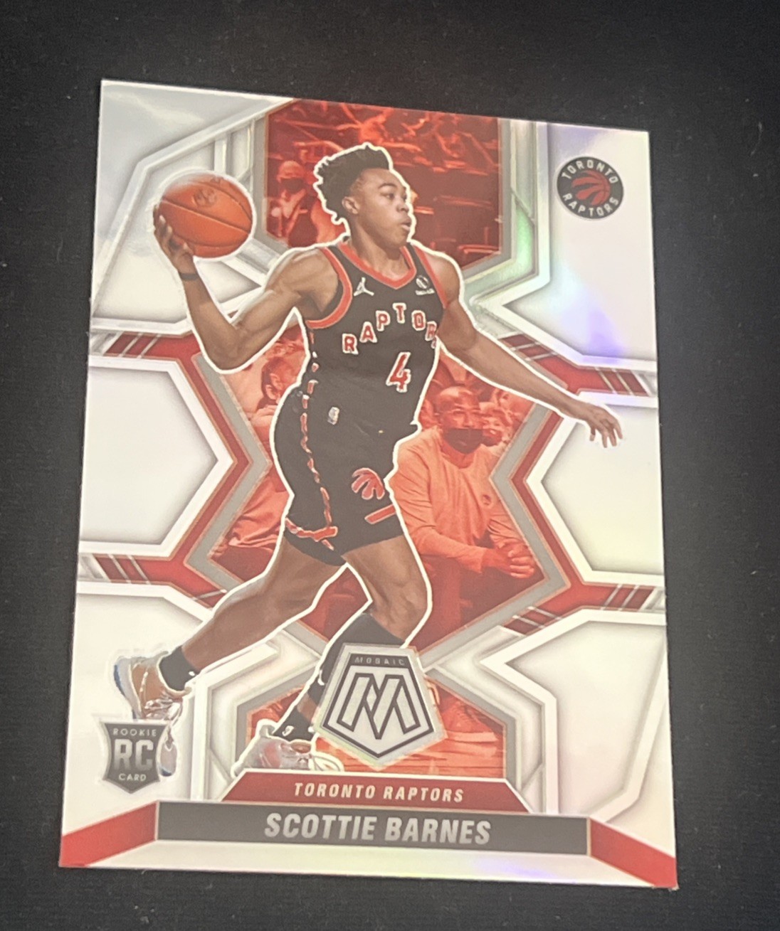 2021-22 Panini Mosaic Rookies Silver Prizm Scottie Barnes 207 Toronto Raptors RC
