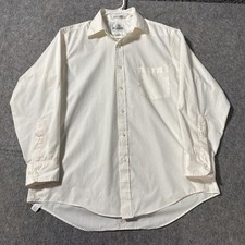 Vintage Van Heusen 417 Shirt Mens 16 32/33 Long Sleeve Button Up Pocket Cream