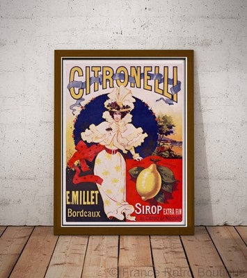 Poster-Poster Küche Sirup Citronelli Eugene Ogé