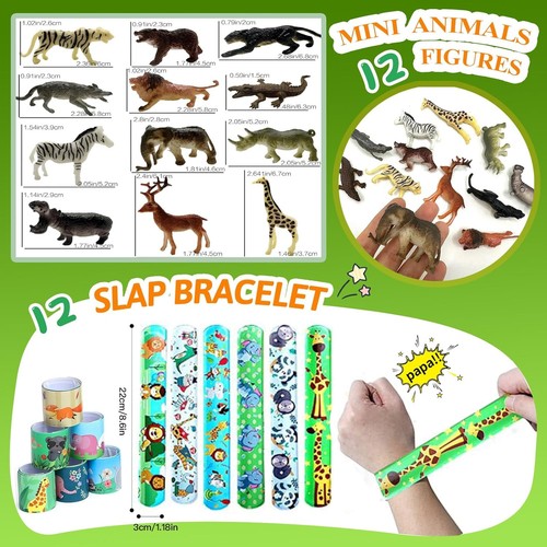 158 pcs Safari Party Favors for 12 kids ,Jungle Birthday Green - Picture 4 of 7