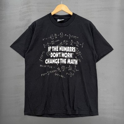Vintage Funny Math Equations Science Humor Tee Shirt Large