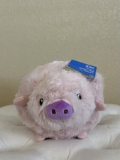 VIBRANT LIFE Dog Toy CHEW LEVEL 3 Pig Plush Soft Round Toy with Squeaky