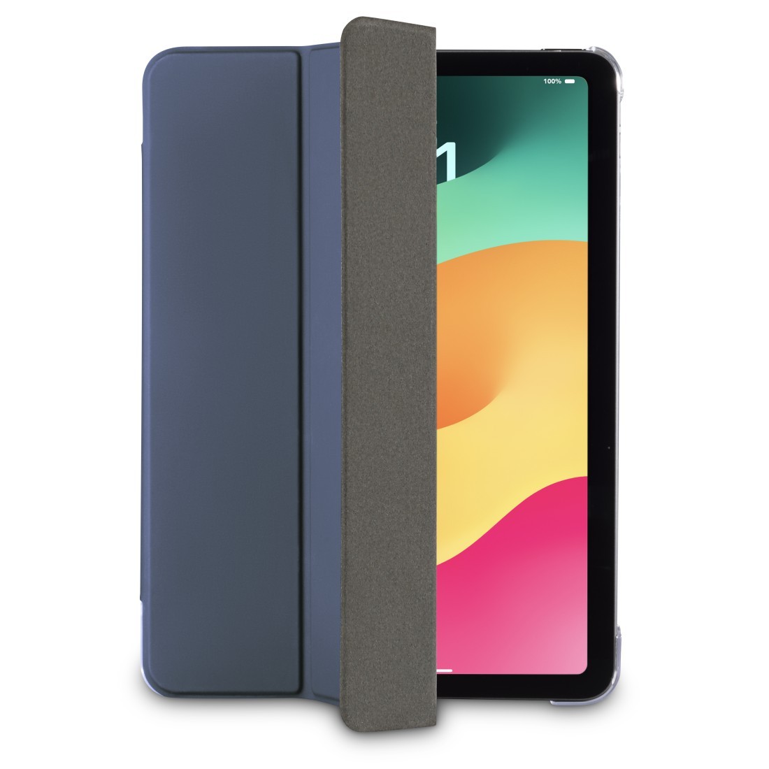Pochette transparente iPad Pro 12.9 antichoc pliable bleu