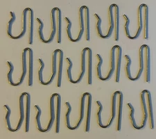 Set of (15) Pottery Barn Drapery Clip Hooks 1.5" - Silver Metal - Cusp End NEW