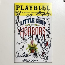Little Shop of Horrors Full Cast Signed Playbill Jinkx Monsoon & Corbin Bleu