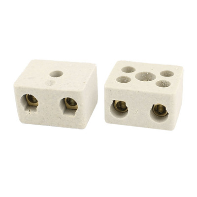 uxcell 2 Way 380V 30A Ceramics Terminal Blocks High Temp Ceramic Connectors 2pcs