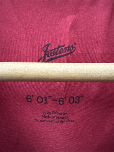 JOSTENS BDG Abschluss Kappe & Kleid High School College Größe 6’1”-6’3” Unisex ROT - Bild 2 von 7