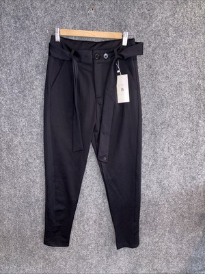 Buff Bunny Collection Womens Black Pocket Slim Casual Trouser Size M
