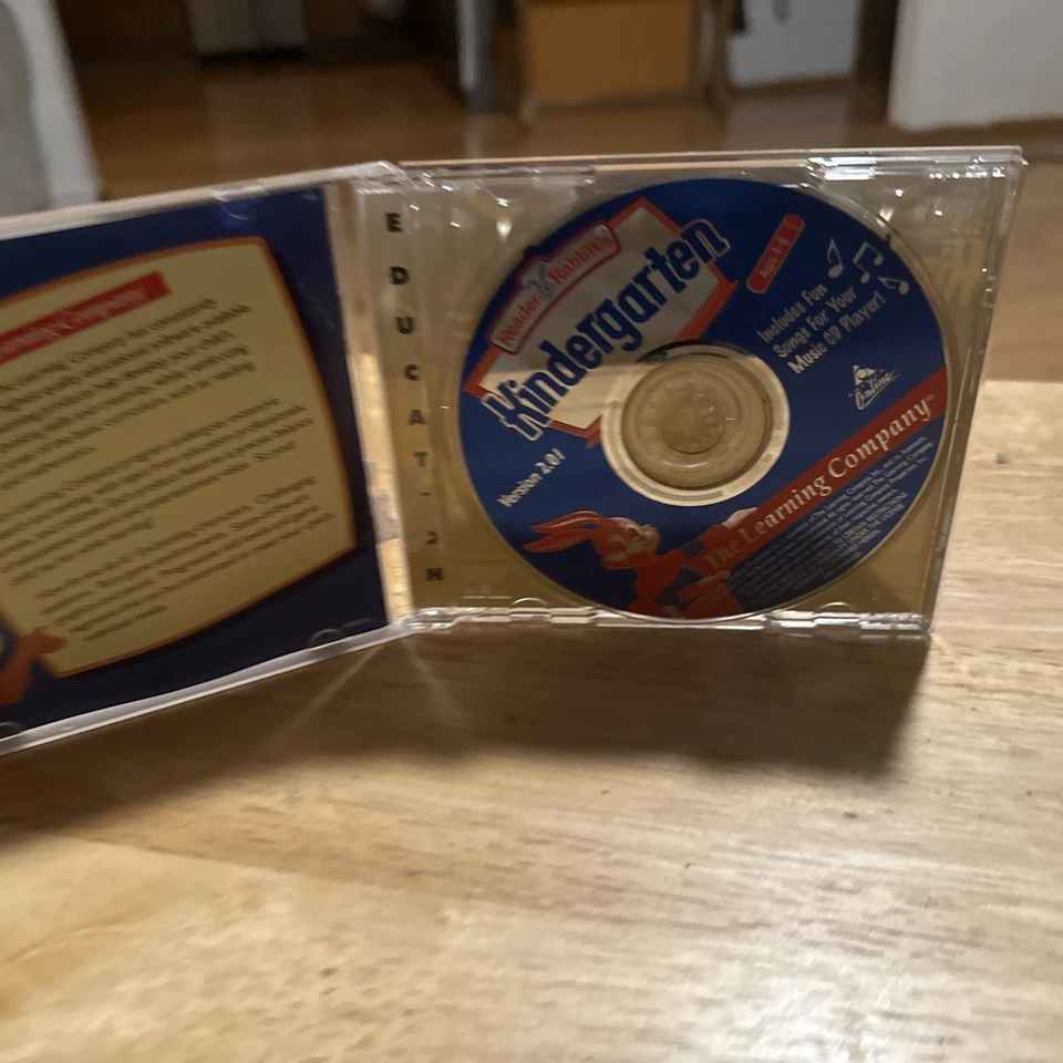 Reader Rabbit Kindergarten  Case With Broken Spindle Booklet And Game - Image 2 of 4