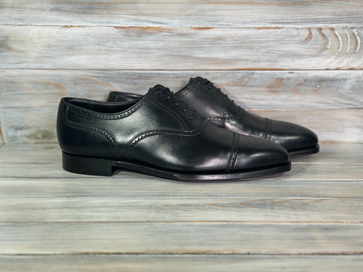 CROCKETT JONES Selborne Black Calf Men's Shoes Made In England