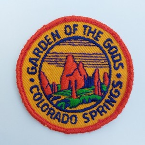Garden Of The Gods Colorado Springs 3" Round Embroidered Cloth Patch Vintage