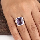 Natural Iolite Gemstone 925 Sterling Silver Jewelry Handmade Ring For Valentine