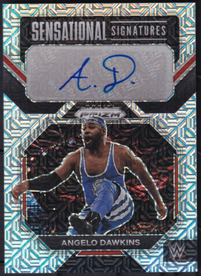 Angelo Dawkins | Sensational Signatures | Mojo Prizm /25 | WWE 2023 Panini Prizm
