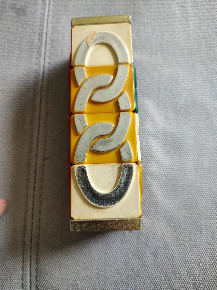 De colección 1981 Ideal The Missing Link Deluxe Edición DORADA Cubo de Rubik / RARO Twisty Foto 2 de 4