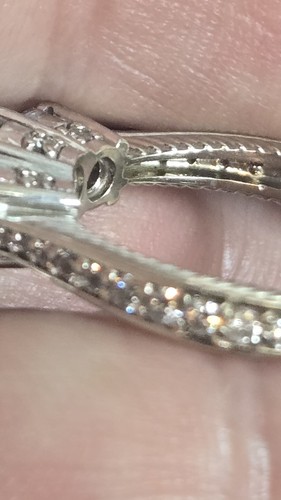 Brilliant Three Stone Art Deco Nouveau Style Ring In Solid Sterling Silver Sz 8 - Picture 6 of 8