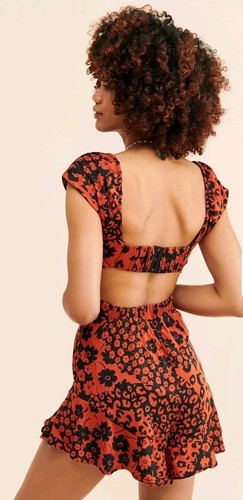 Free People Vallis Printed Romper Size Small $128 Floral 70's Flowy - Picture 2 of 8