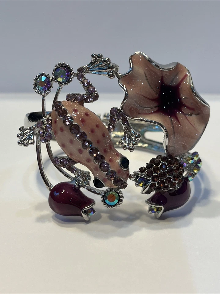 "Pulsera Off Park Rosa Brillante Rana Estrás Talla 7.8""" Foto 2 de 4