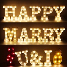 Alphabet Light Party Decoration White Luminous English LED Alphabet Night Light