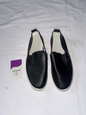 Black Leather Slip On Shoes #Slipon #Leather Shoes Size 5.5