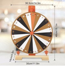 Neulriscn Color Prize Wheel, 15" Prize Wheel Fortune Spinner, 24 Slots Fortune
