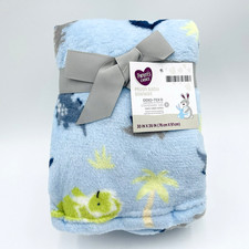 Walmart Baby Blanket Dinosaur Dino Blue Parent's Choice New With Tags