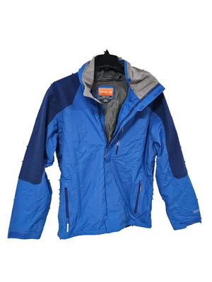 Merrell Opti-Shell Size Adult Large L Blue Hood Nylon Hiking Jacket 119414 51048