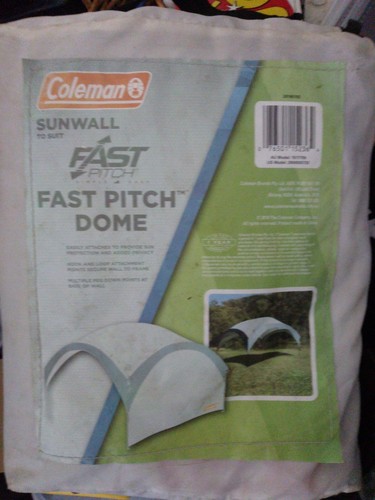 Coleman 1 Grey Sunwall to fit Fast Pitch Dome . Never Used In Carry Bag. Logo - Picture 2 of 5