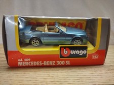Burago Mercedes Benz 300 SL Blue 1/43 In Box Perfect Condition