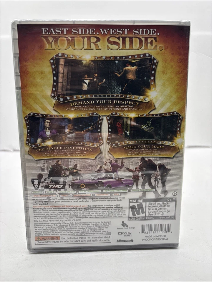 Saint's Row 2 - Microsoft Xbox 360 Brand New Sealed - Image 3 of 4