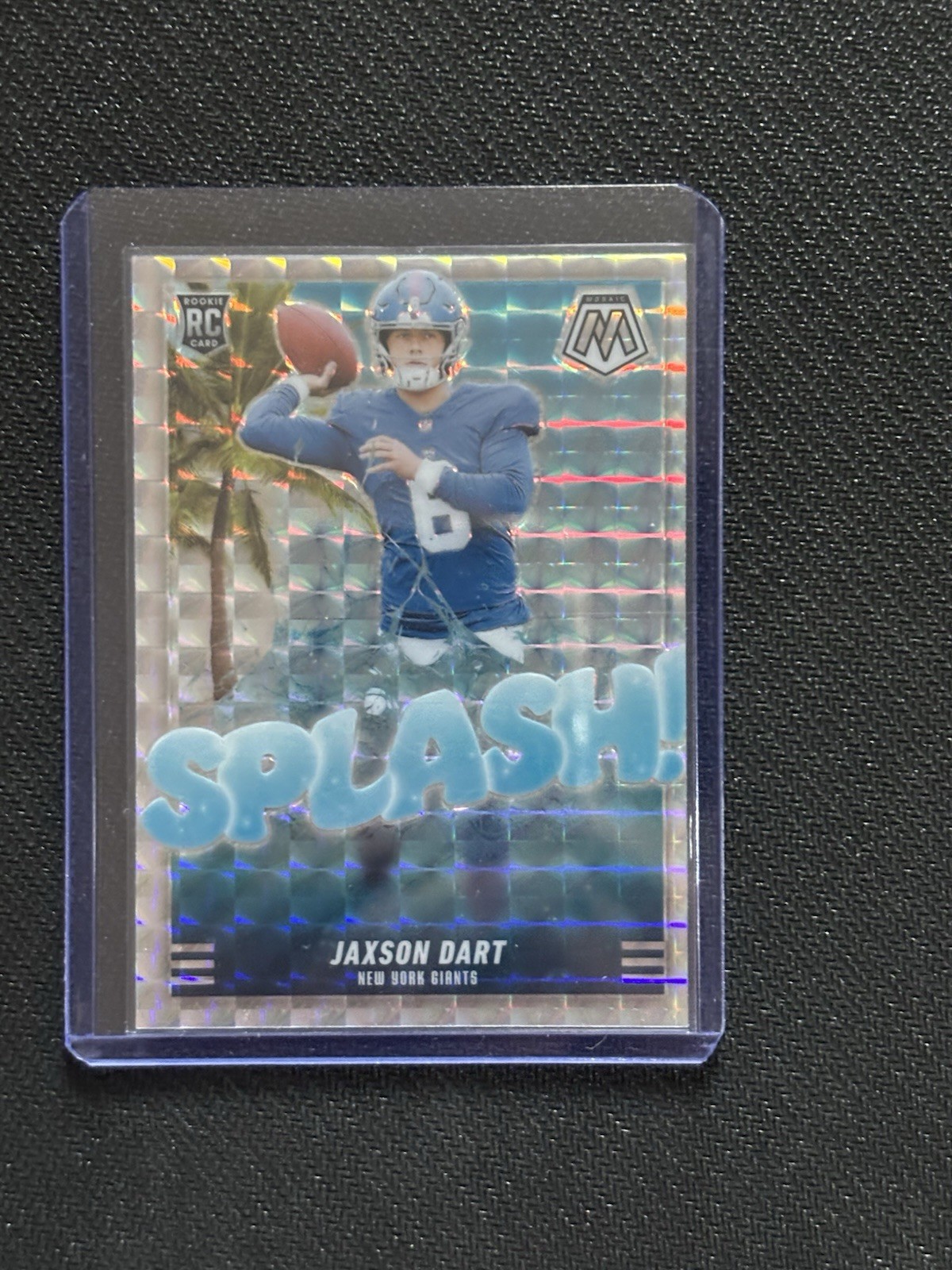 Jaxson Dart 2025 Mosaic SPLASH! Silver Mosaic Prizm New York Giants #15