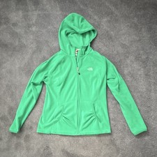 The North Face Green Full Zip Fleece Hoodie w/ Pockets Size L Women's Large Mint