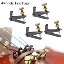 4Pcs Metal Violin Fine Tuner String Adjuster Tuning Black For 4/4 3/4 Violins