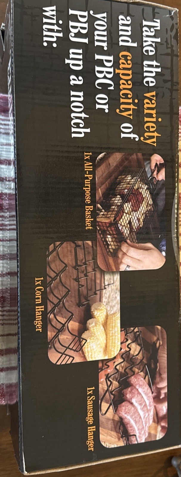 Pit Barrel Cooker Co - 3 Value Pack -CORN Hanger, Basket, And Sausage Hanger NEW