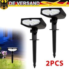 2x Solar Strahler für Außen GartenSolarlampen LED Gartenleuchten Solarleuchten